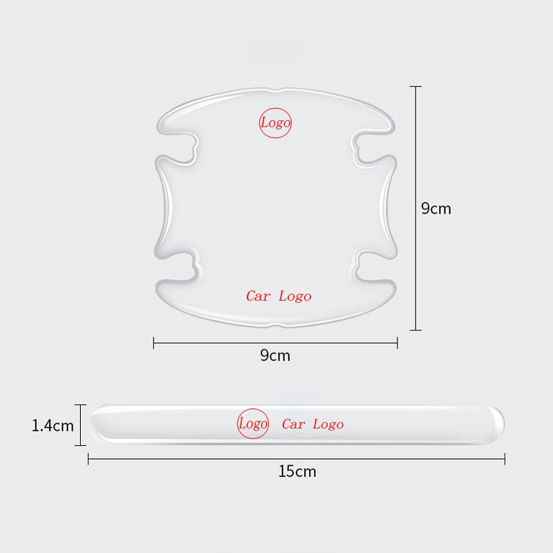 Adesivos De Proteção Para Maçaneta Veicular Personalizados - HanProtect Kit Completo