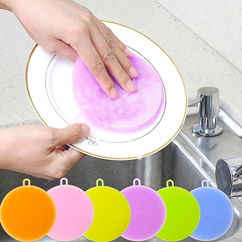 Mini escova lava louças de silicone