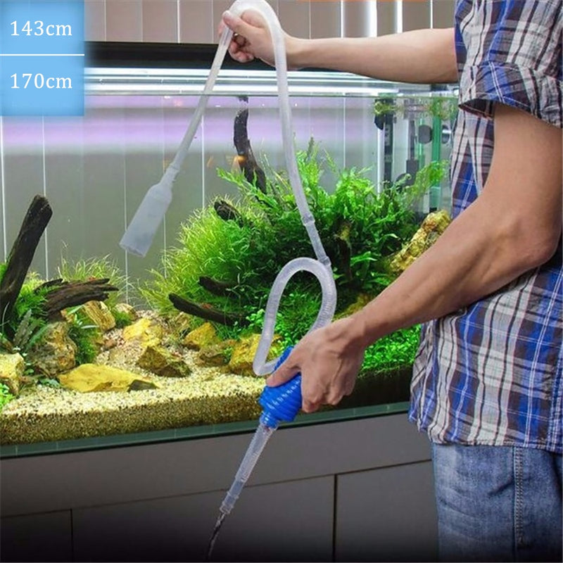 Bomba aspiradora semiautomática para troca de água em aquários