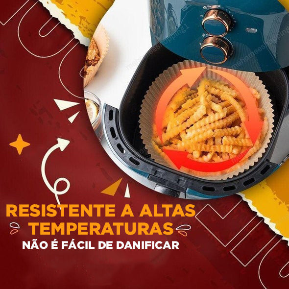 AirFryer Cover - Pergaminho Descartável Anti-Gordura - Frete Grátis